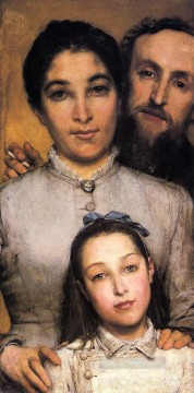  Esposa Arte - Retrato de Aime Jules Dalou, su esposa y su hija romántica Sir Lawrence Alma Tadema